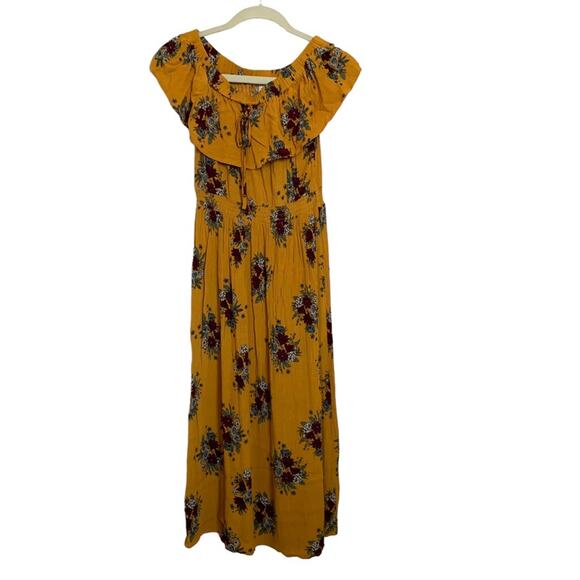 Sadie & Sage | Brinn Baja Floral Off The Shoulder Dress Size S Boho Festival - Picture 5 of 15